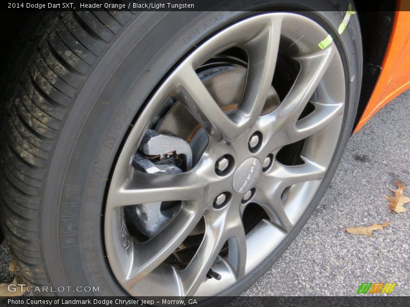 Header Orange / Black/Light Tungsten 2014 Dodge Dart SXT