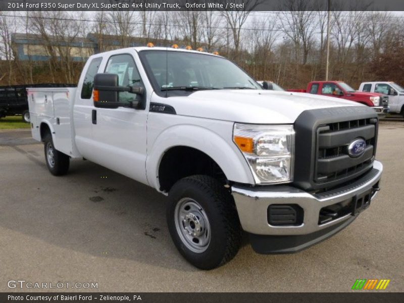 Oxford White / Steel 2014 Ford F350 Super Duty XL SuperCab 4x4 Utility Truck