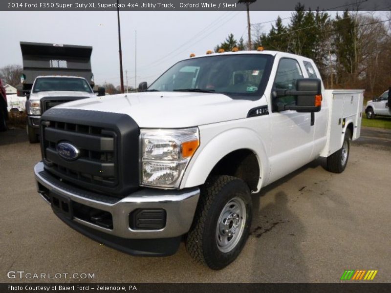 Oxford White / Steel 2014 Ford F350 Super Duty XL SuperCab 4x4 Utility Truck
