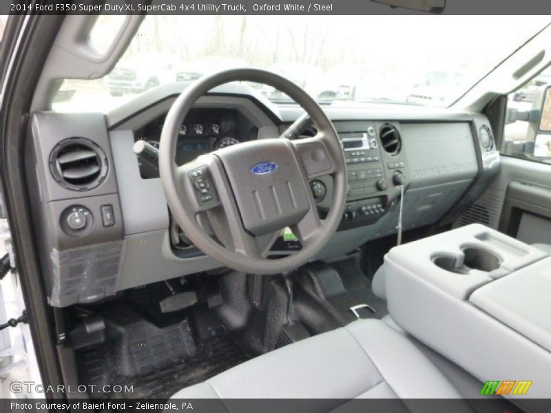 Oxford White / Steel 2014 Ford F350 Super Duty XL SuperCab 4x4 Utility Truck