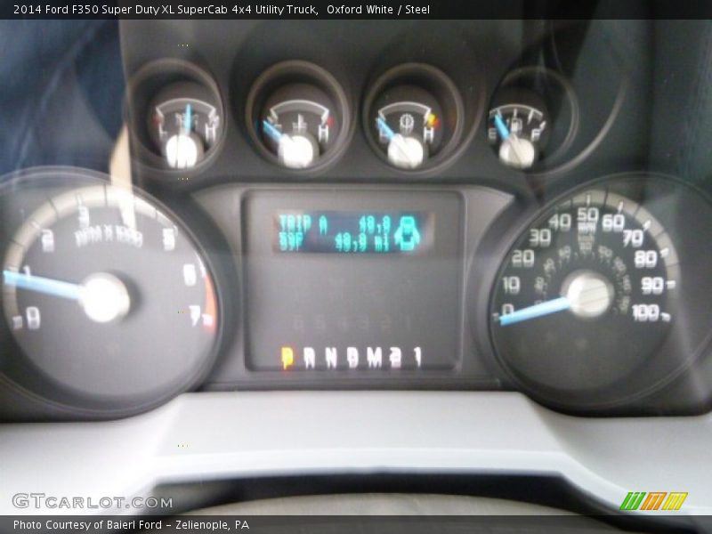 Oxford White / Steel 2014 Ford F350 Super Duty XL SuperCab 4x4 Utility Truck