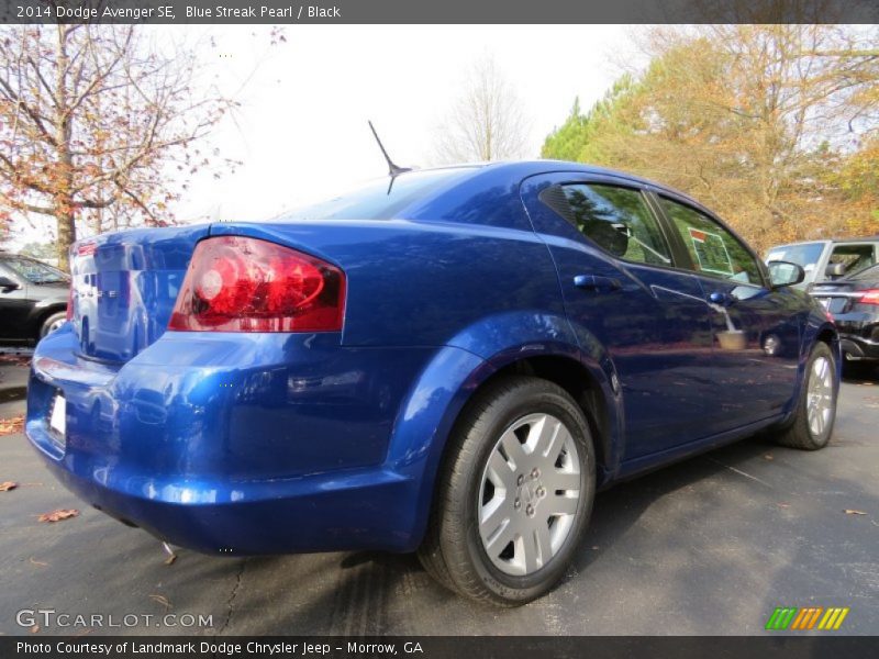 Blue Streak Pearl / Black 2014 Dodge Avenger SE