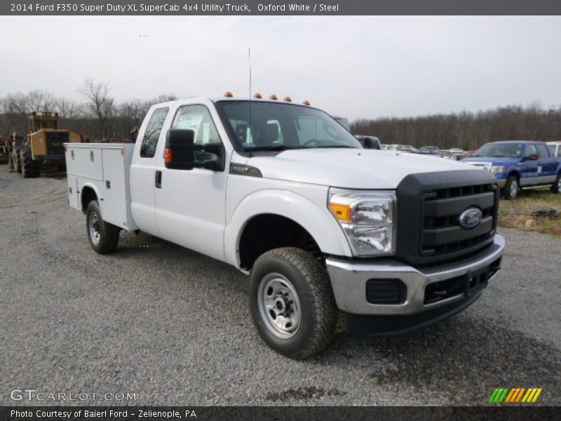 Oxford White / Steel 2014 Ford F350 Super Duty XL SuperCab 4x4 Utility Truck