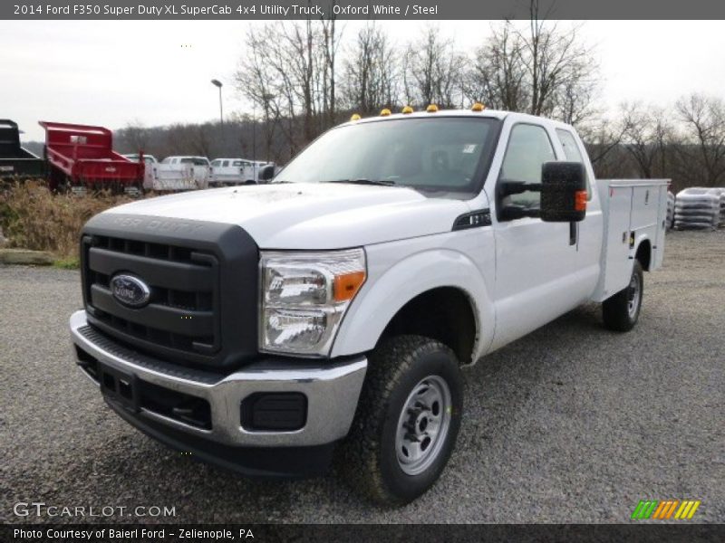 Oxford White / Steel 2014 Ford F350 Super Duty XL SuperCab 4x4 Utility Truck