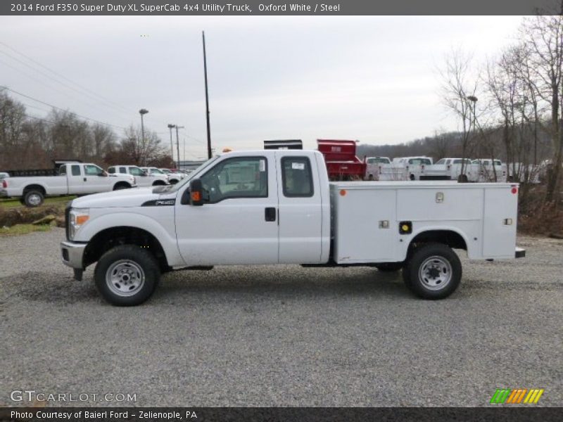 Oxford White / Steel 2014 Ford F350 Super Duty XL SuperCab 4x4 Utility Truck