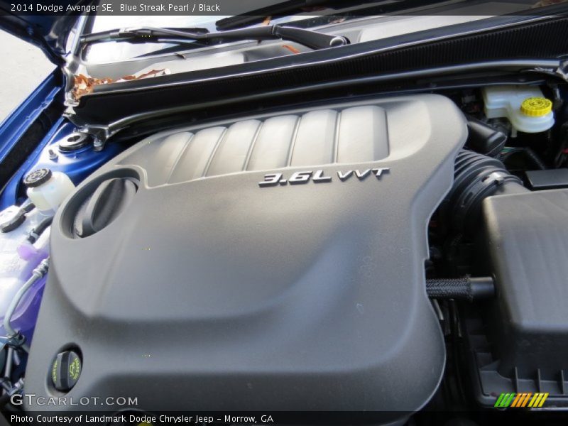 Blue Streak Pearl / Black 2014 Dodge Avenger SE