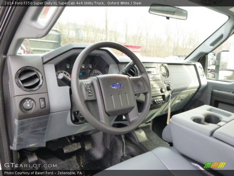Oxford White / Steel 2014 Ford F350 Super Duty XL SuperCab 4x4 Utility Truck