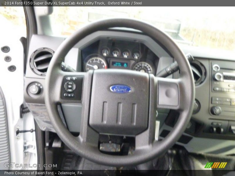 Oxford White / Steel 2014 Ford F350 Super Duty XL SuperCab 4x4 Utility Truck