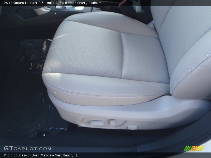 Satin White Pearl / Platinum 2014 Subaru Forester 2.5i Limited