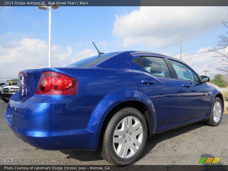 Blue Streak Pearl / Black 2014 Dodge Avenger SE