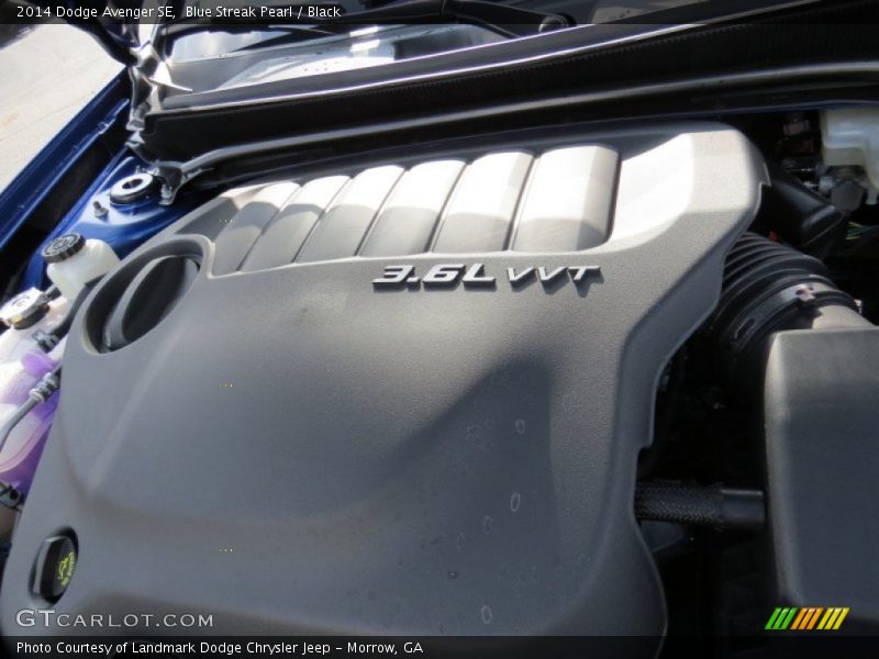 Blue Streak Pearl / Black 2014 Dodge Avenger SE