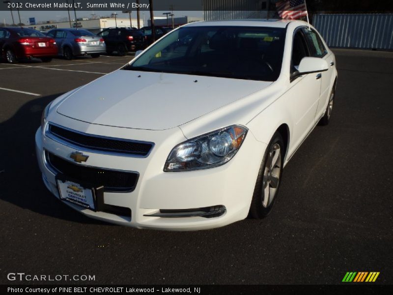 Summit White / Ebony 2012 Chevrolet Malibu LT