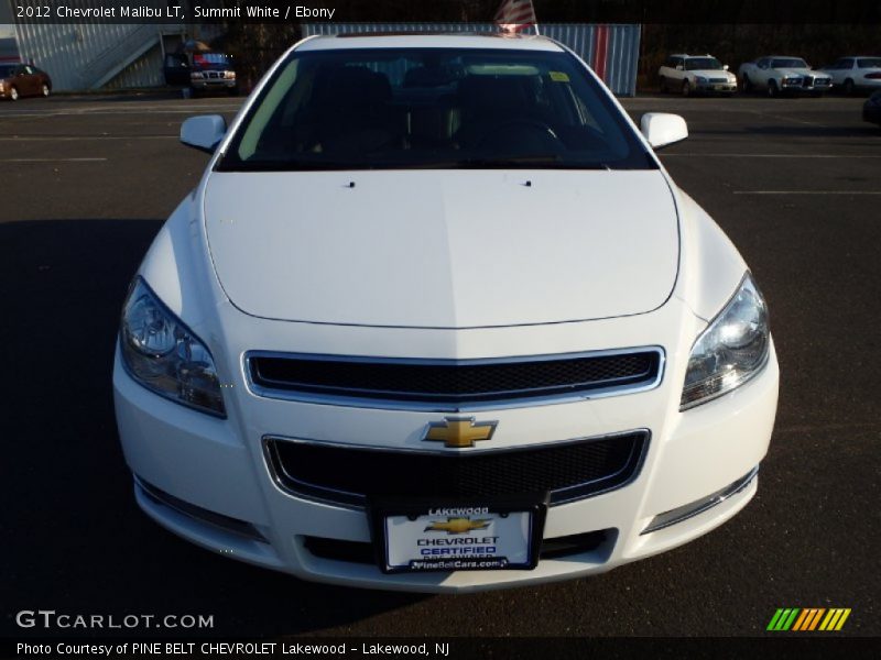 Summit White / Ebony 2012 Chevrolet Malibu LT