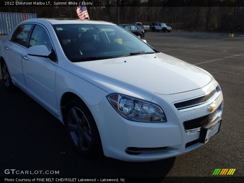 Summit White / Ebony 2012 Chevrolet Malibu LT