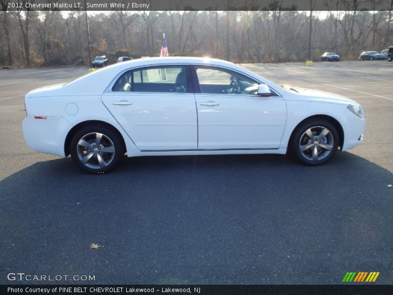 Summit White / Ebony 2012 Chevrolet Malibu LT