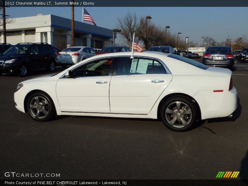 Summit White / Ebony 2012 Chevrolet Malibu LT