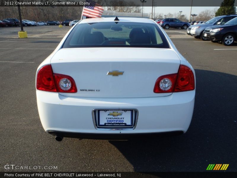 Summit White / Ebony 2012 Chevrolet Malibu LT