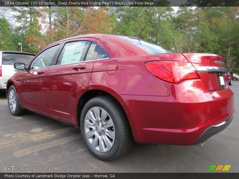Deep Cherry Red Crystal Pearl / Black/Light Frost Beige 2014 Chrysler 200 LX Sedan
