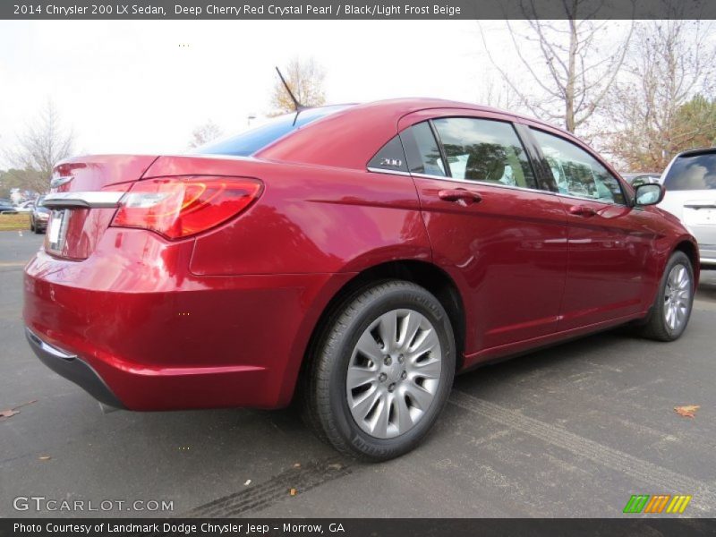 Deep Cherry Red Crystal Pearl / Black/Light Frost Beige 2014 Chrysler 200 LX Sedan