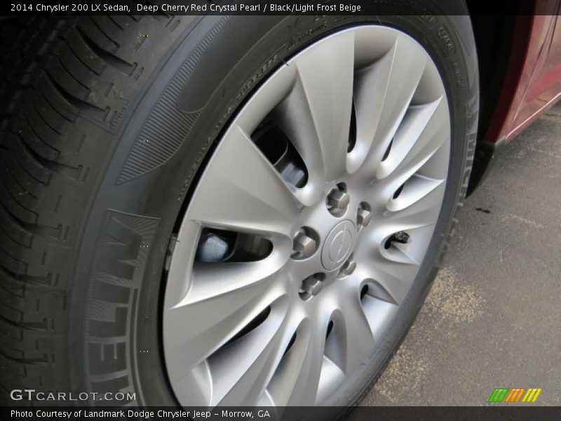 Deep Cherry Red Crystal Pearl / Black/Light Frost Beige 2014 Chrysler 200 LX Sedan