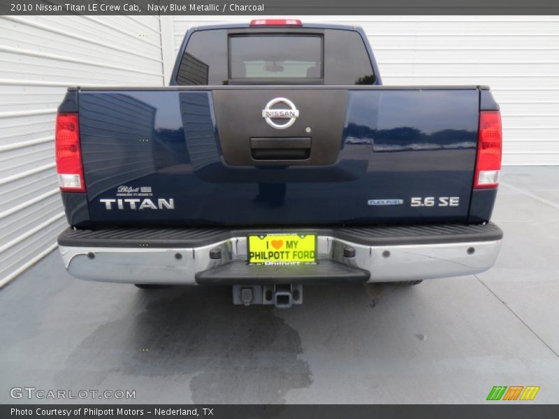 Navy Blue Metallic / Charcoal 2010 Nissan Titan LE Crew Cab