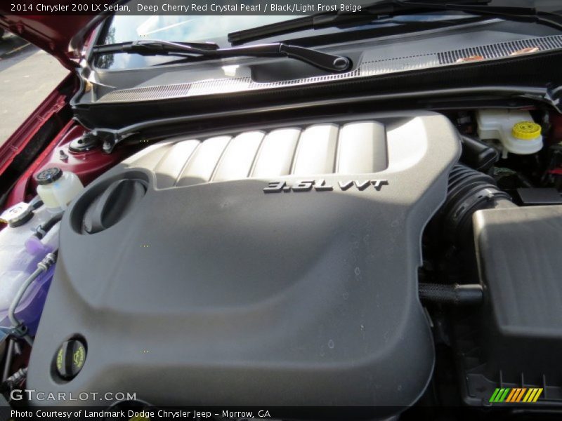 Deep Cherry Red Crystal Pearl / Black/Light Frost Beige 2014 Chrysler 200 LX Sedan
