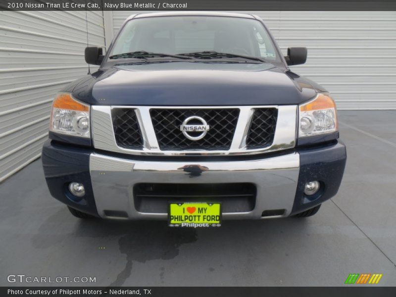 Navy Blue Metallic / Charcoal 2010 Nissan Titan LE Crew Cab