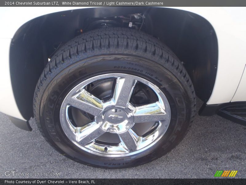 White Diamond Tricoat / Light Cashmere/Dark Cashmere 2014 Chevrolet Suburban LTZ