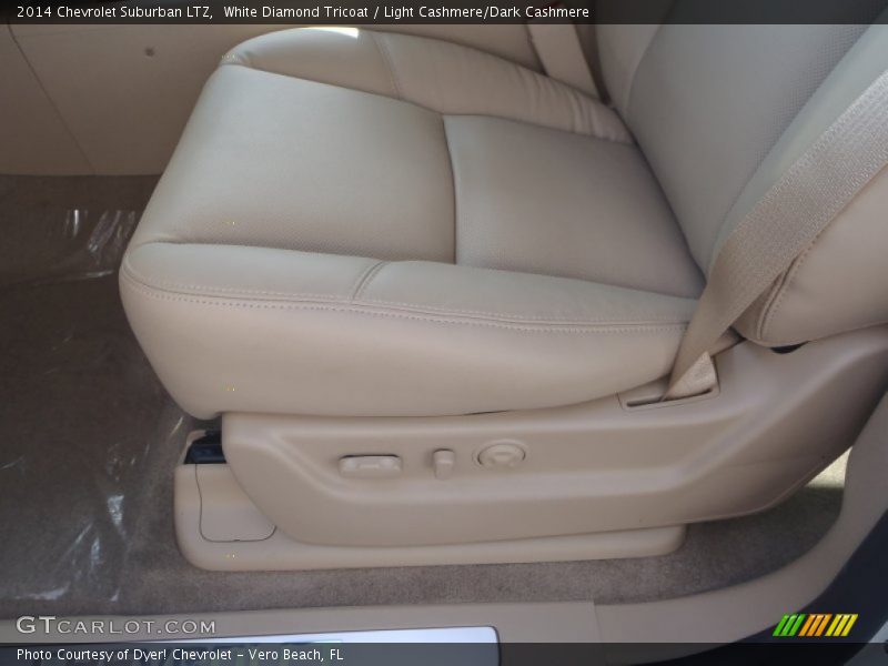White Diamond Tricoat / Light Cashmere/Dark Cashmere 2014 Chevrolet Suburban LTZ