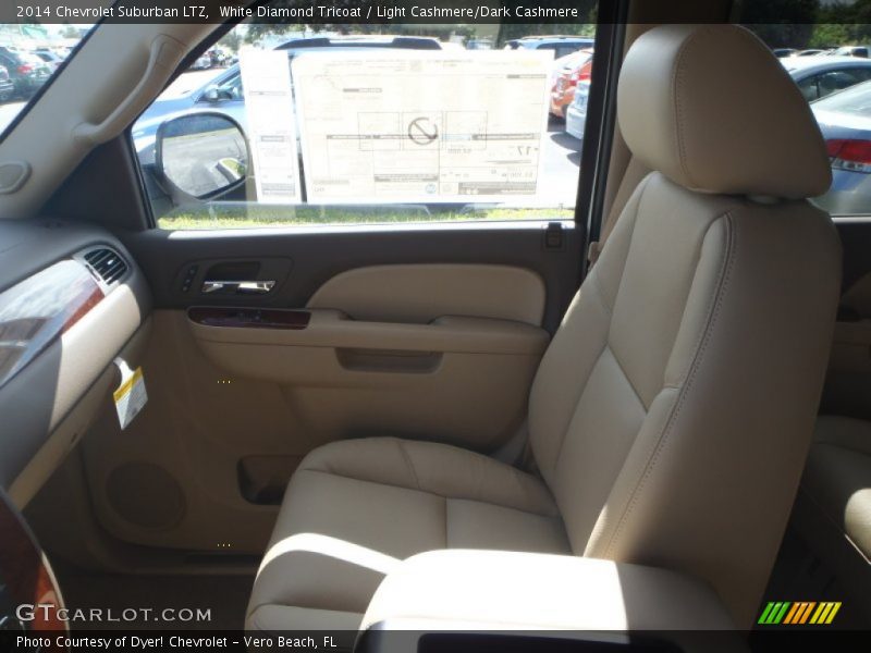 White Diamond Tricoat / Light Cashmere/Dark Cashmere 2014 Chevrolet Suburban LTZ