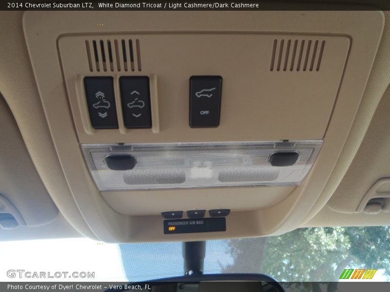 White Diamond Tricoat / Light Cashmere/Dark Cashmere 2014 Chevrolet Suburban LTZ
