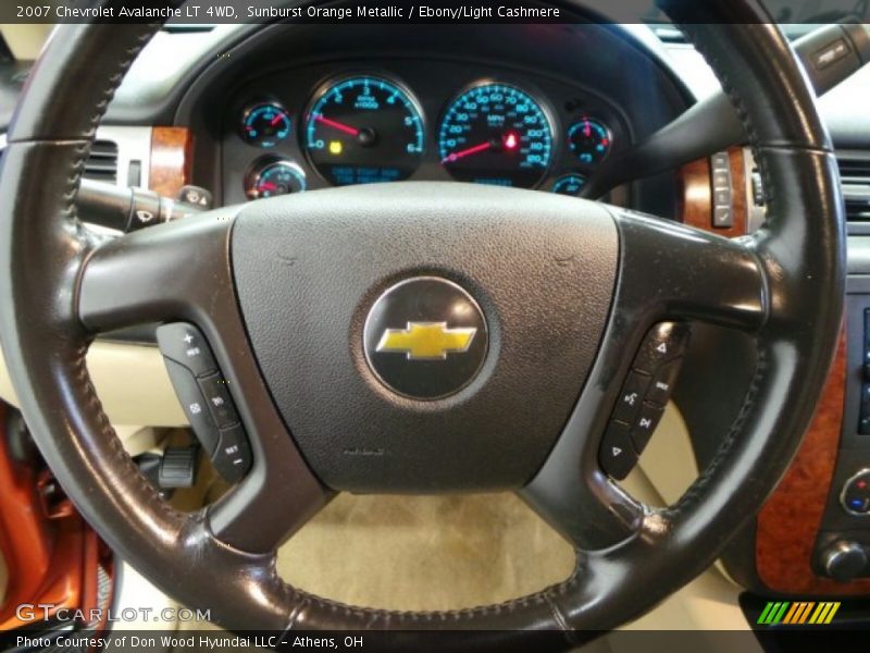 Sunburst Orange Metallic / Ebony/Light Cashmere 2007 Chevrolet Avalanche LT 4WD