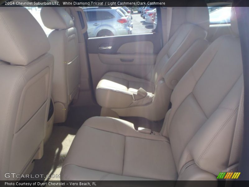 White Diamond Tricoat / Light Cashmere/Dark Cashmere 2014 Chevrolet Suburban LTZ