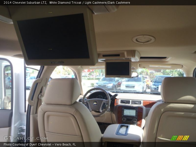 White Diamond Tricoat / Light Cashmere/Dark Cashmere 2014 Chevrolet Suburban LTZ