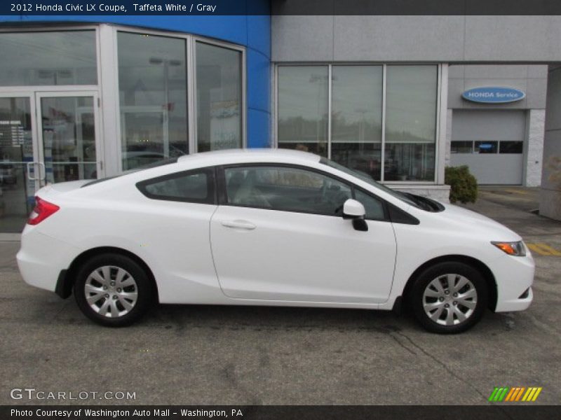 Taffeta White / Gray 2012 Honda Civic LX Coupe
