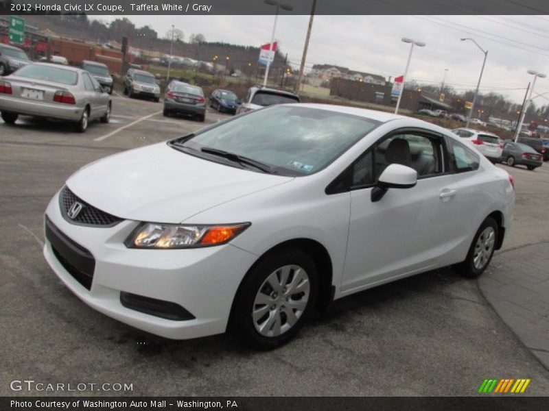Taffeta White / Gray 2012 Honda Civic LX Coupe