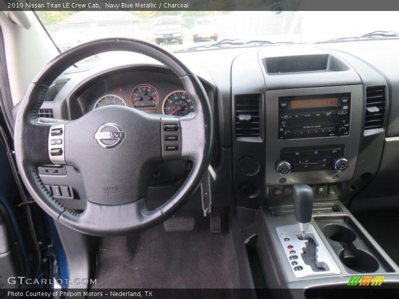 Navy Blue Metallic / Charcoal 2010 Nissan Titan LE Crew Cab