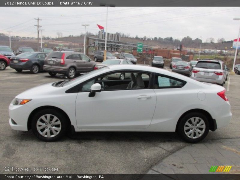 Taffeta White / Gray 2012 Honda Civic LX Coupe