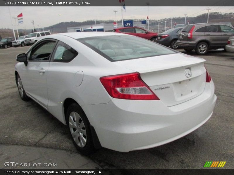 Taffeta White / Gray 2012 Honda Civic LX Coupe