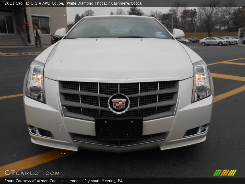 White Diamond Tricoat / Cashmere/Cocoa 2011 Cadillac CTS 4 AWD Coupe