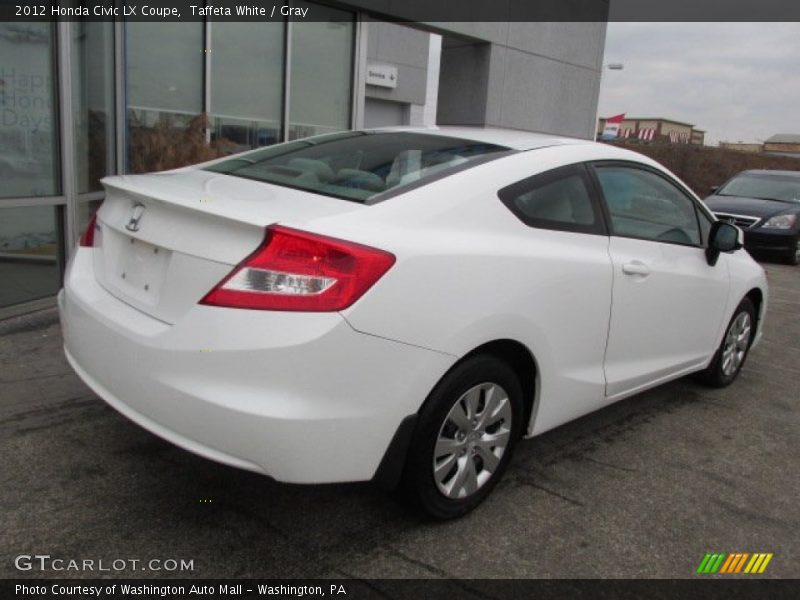 Taffeta White / Gray 2012 Honda Civic LX Coupe