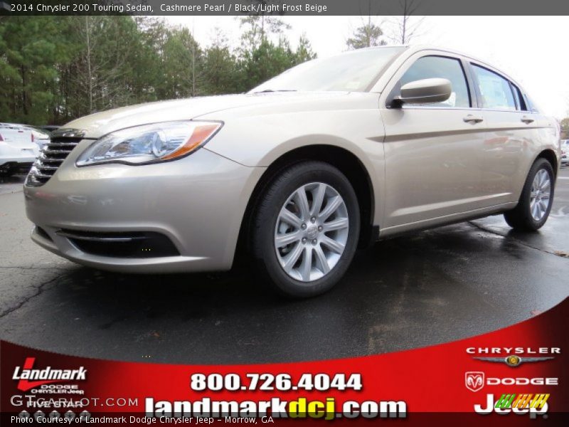 Cashmere Pearl / Black/Light Frost Beige 2014 Chrysler 200 Touring Sedan