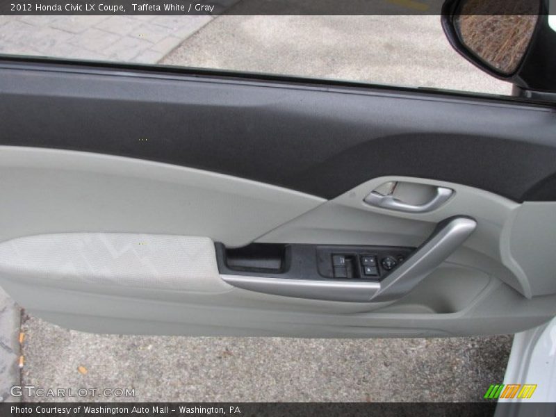 Taffeta White / Gray 2012 Honda Civic LX Coupe
