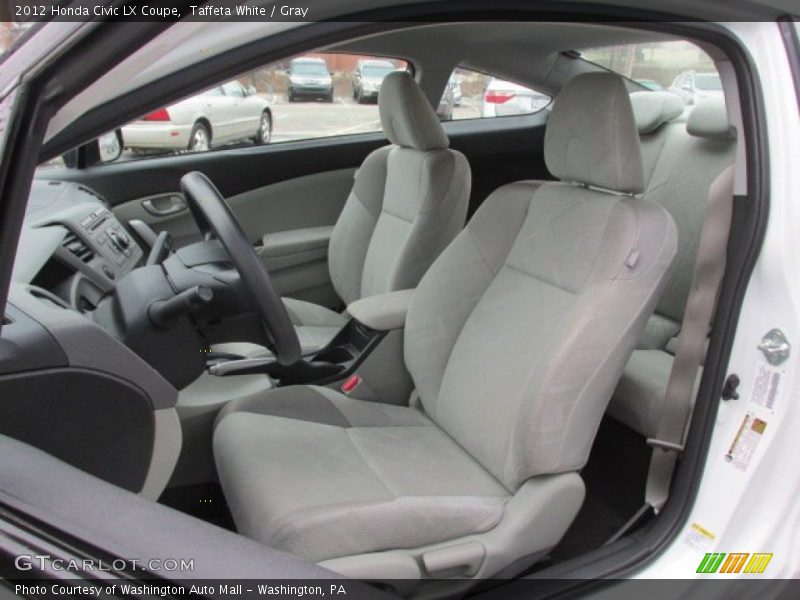 Taffeta White / Gray 2012 Honda Civic LX Coupe
