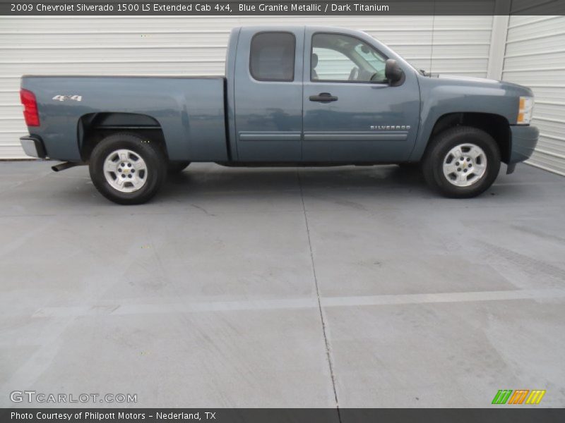 Blue Granite Metallic / Dark Titanium 2009 Chevrolet Silverado 1500 LS Extended Cab 4x4