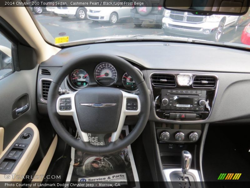 Cashmere Pearl / Black/Light Frost Beige 2014 Chrysler 200 Touring Sedan