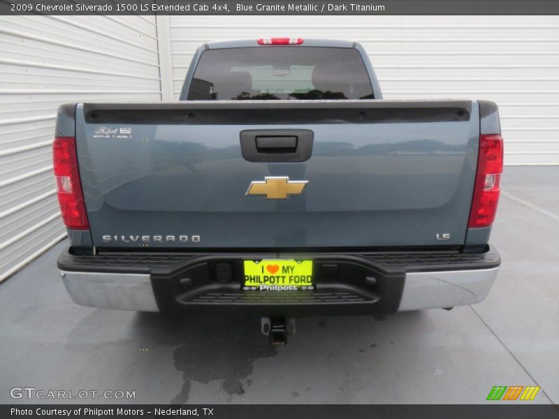 Blue Granite Metallic / Dark Titanium 2009 Chevrolet Silverado 1500 LS Extended Cab 4x4