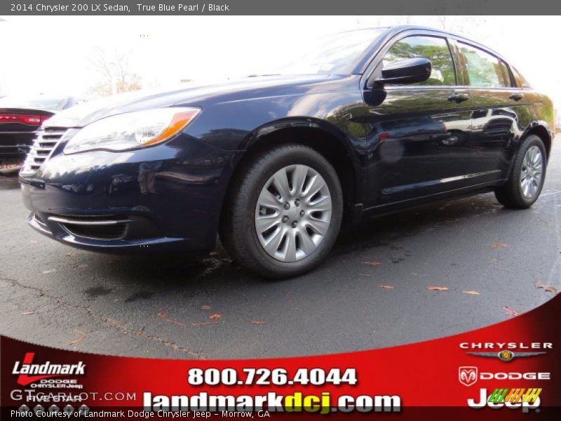 True Blue Pearl / Black 2014 Chrysler 200 LX Sedan