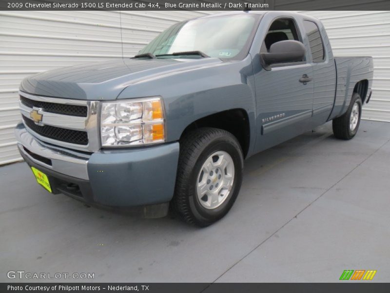 Blue Granite Metallic / Dark Titanium 2009 Chevrolet Silverado 1500 LS Extended Cab 4x4