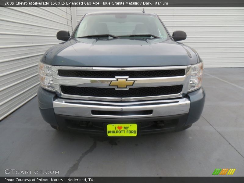 Blue Granite Metallic / Dark Titanium 2009 Chevrolet Silverado 1500 LS Extended Cab 4x4